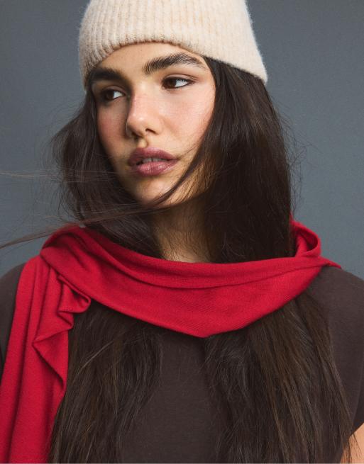Stradivarius Basic uncuffed beanie in ecru, 2 of 4