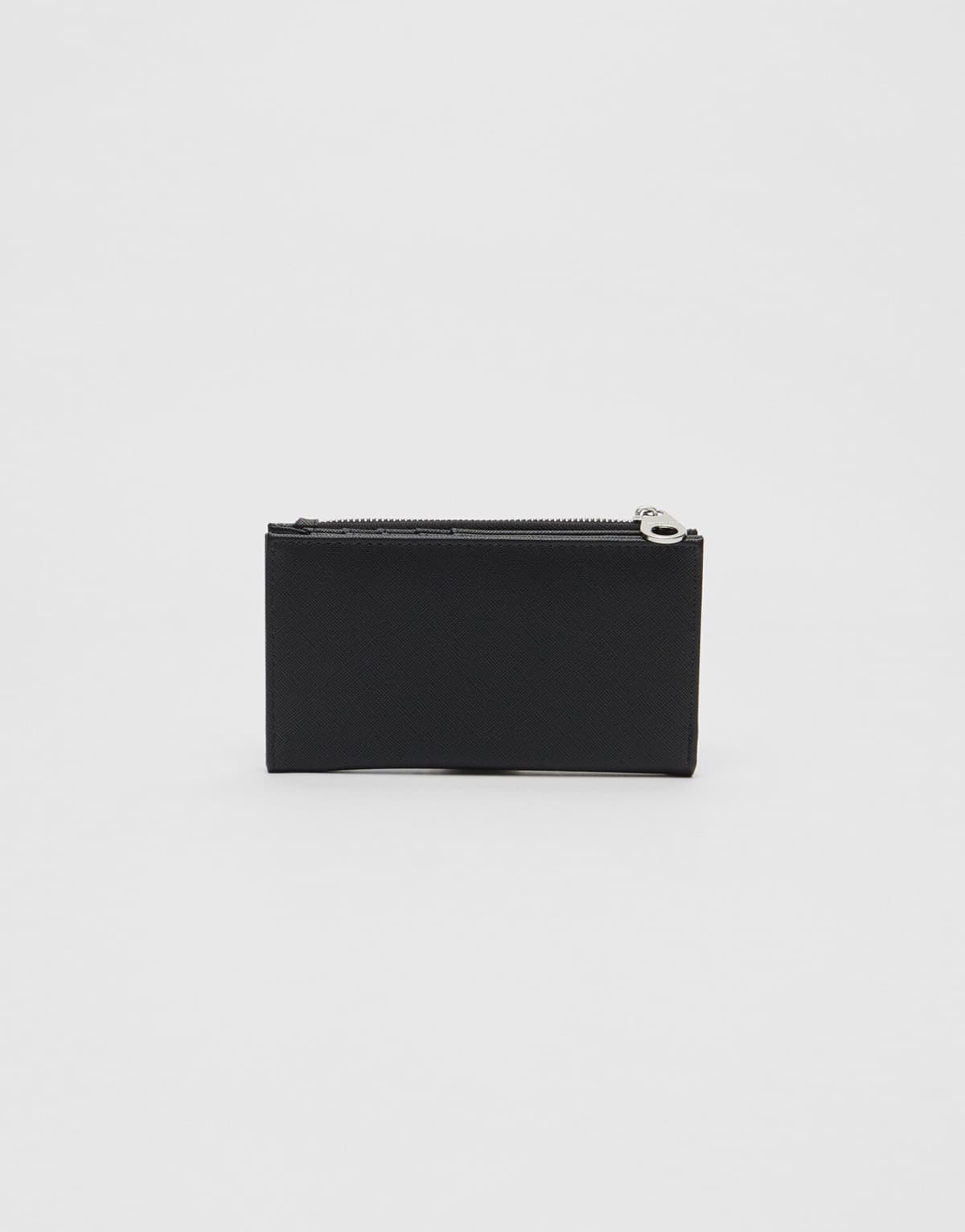 Stradivarius basic zip up purse in black