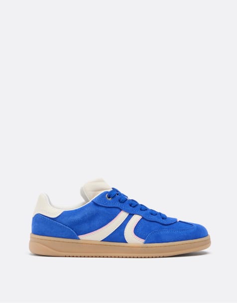 Stradivarius - Baskets casual en cuir - Bleu - view 1