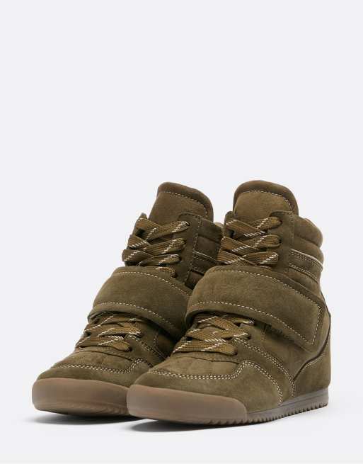 Stradivarius baskets compensées internes kaki, 3 de 5