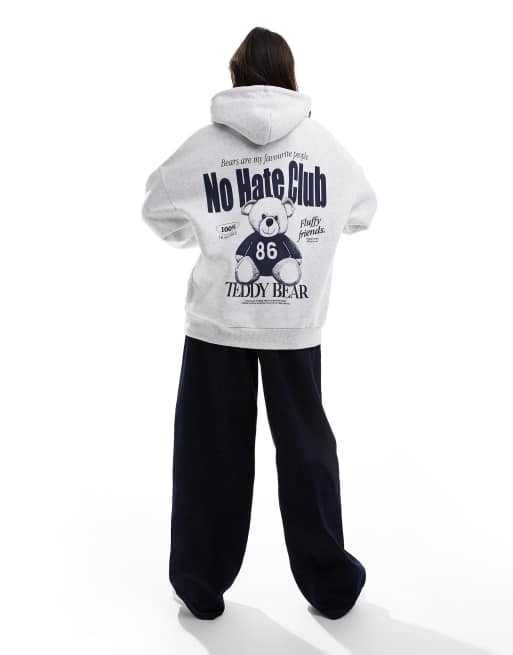 TShirt-People Felpa Con Cappuccio Unisex 'I Hate People' - 100% Cotone, Stampata, Vestibilità Comoda, Grigia O Nera, Taglie S-XXL