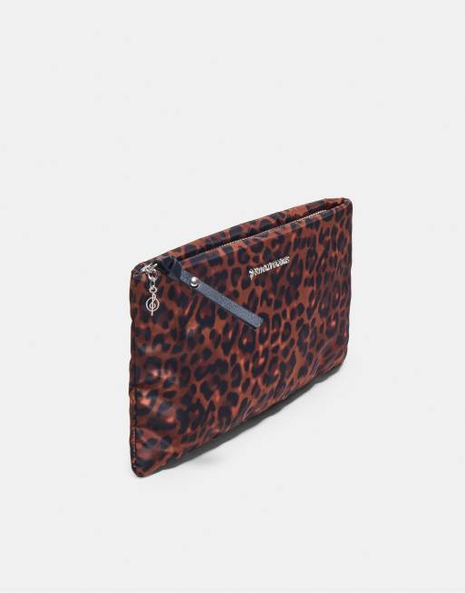 Stradivarius - Beauty-case piatto marrone con stampa leopardata, 2 di 3