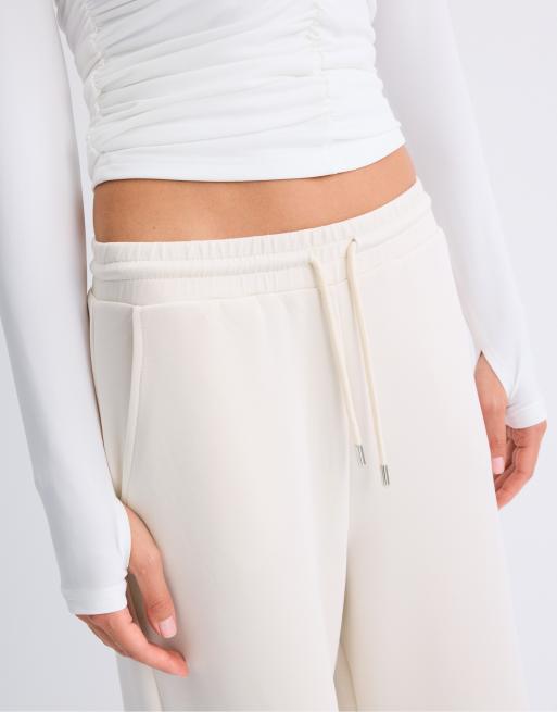 Stradivarius - Beige bløde palazzo-bukser, 4 af 7