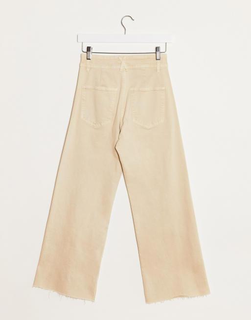 Stradivarius Beige jeans med lige ben