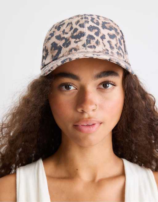 Stradivarius – Beige, leopardmönstrad keps med strass, 2 av 2
