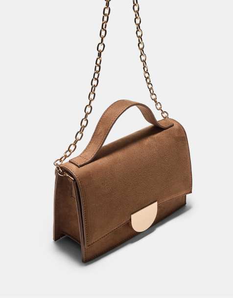 Stradivarius - Beige mini-crossbody-taske i stift materiale - view 1