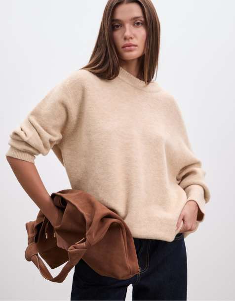 Stradivarius – Beige, mjukstickad tröja - view 1