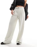 [Stradivarius] Stradivarius belted wide leg pants in ecru-White 6 Ecru