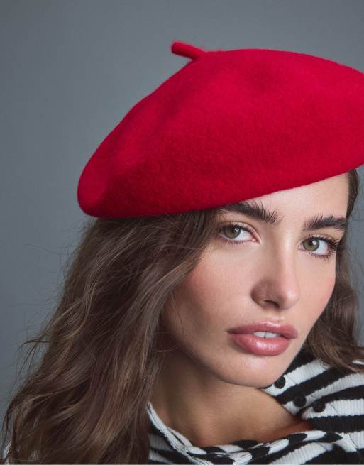 Stradivarius Beret in red, 3 of 4