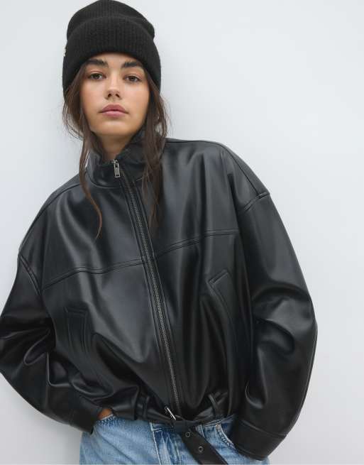 Stradivarius berretto basic in nero, 2 di 4