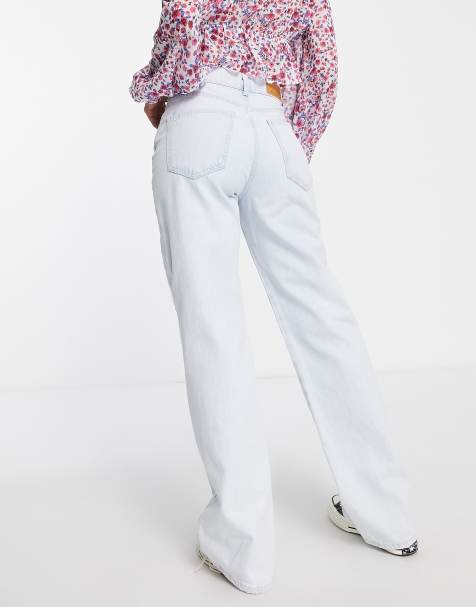 Stradivarius – Bielone jeansy typu dad w stylu lat 90. - view 1
