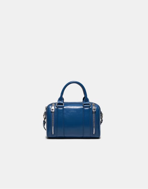 Stradivarius - Blå crossbody-taske med lynlåsdetaljer - view 1