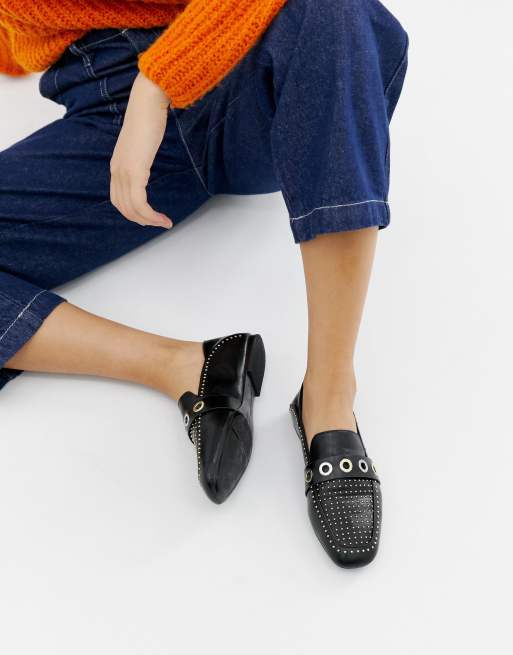 Spiked best sale loafers womens