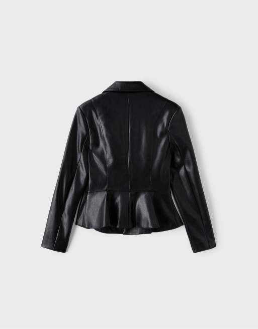 Stradivarius blazer ajusté à basque noir, 7 de 7