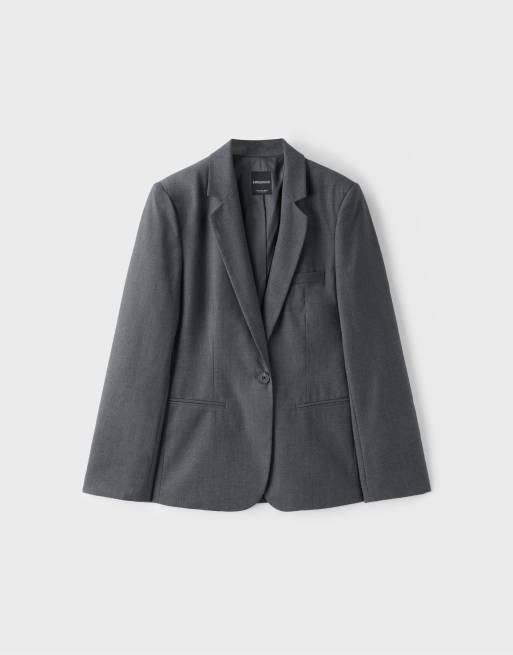 Stradivarius blazer con bottoni grigio scuro, 6 di 7