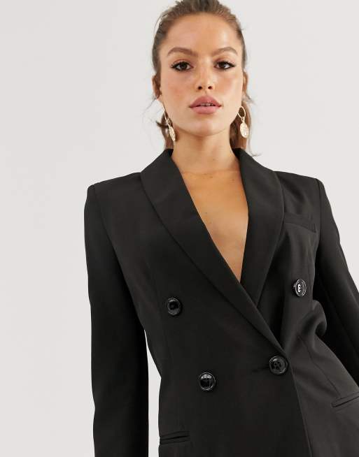 Stradivarius blazer dress in black