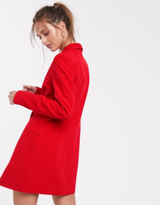 Asos red 2024 blazer dress