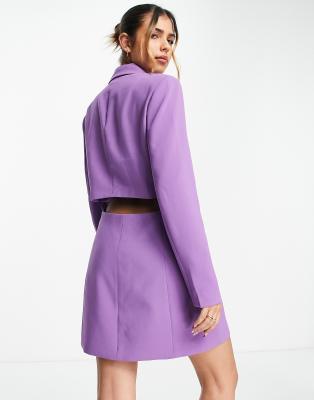 Stradivarius Blazer Dress With Cut-out Detail In Purple