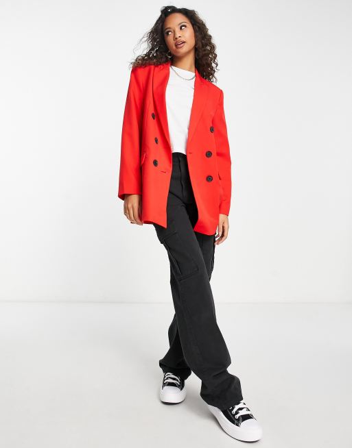 Blazer Rose/rouge Corail Stradivarius Taille 36 - Très Bon état, Style Classique