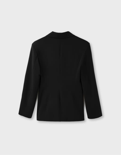 Stradivarius blazer sartoriale lungo nero, 7 di 7