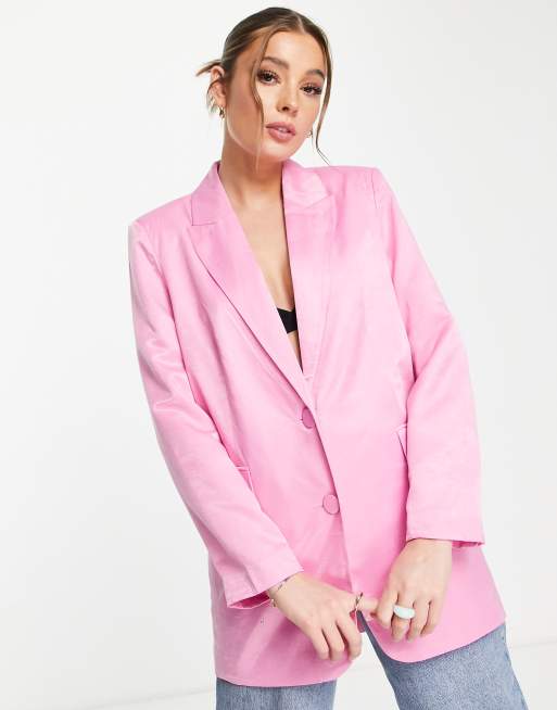 Blazer stradivarius pink best sale