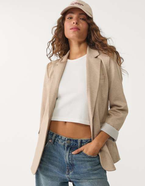 Stradivarius - Blazer slim écru - view 1