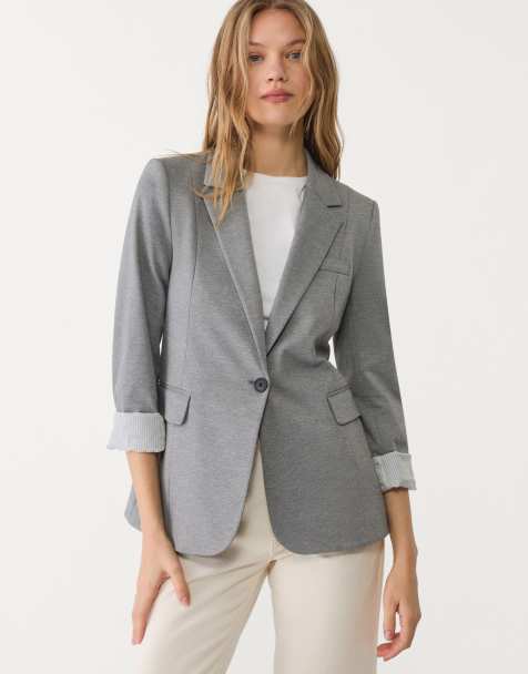 Stradivarius - Blazer slim fit grigio - view 1