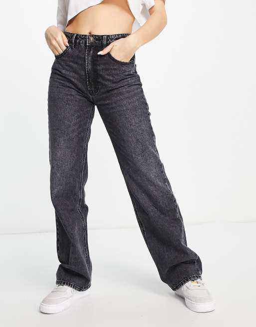 Stradivarius – Bleksvarta jeans i 90-talsinspirerad gubbmodell , 4 av 4