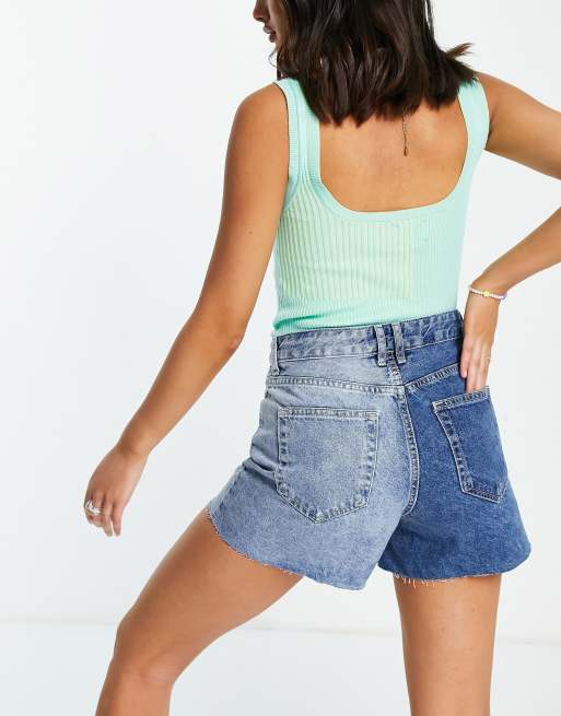 Colored sale denim shorts