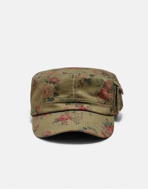 Stradivarius blommig keps i khaki - view 1
