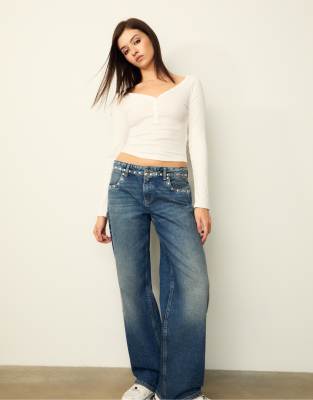 Stradivarius - Blouse boutonnée - Blanc