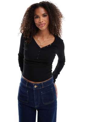 Stradivarius - Blouse boutonnée - Noir
