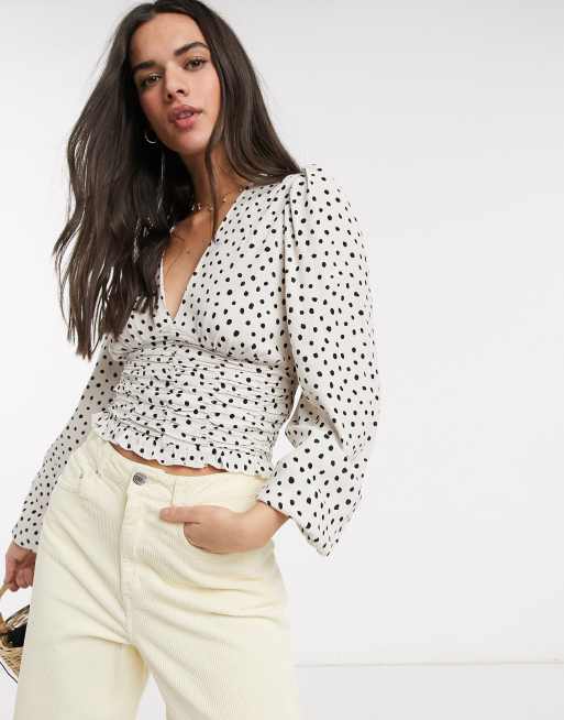 Polka dot top sales asos