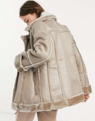 manteau aviateur long