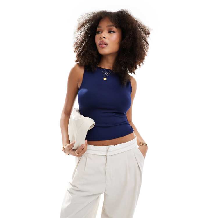 トップス draw drawers Cotton Boat Neck Tanktop 206538848-1-navy?$n_750w$&wid=
