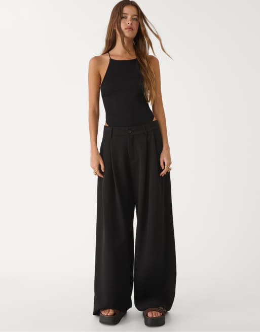 Stradivarius - Body avec détail fantaisie au dos - Noir, 3 de 4