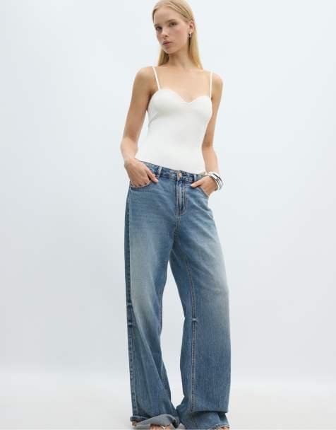 Stradivarius body imbottito con coppe in ecru - view 1