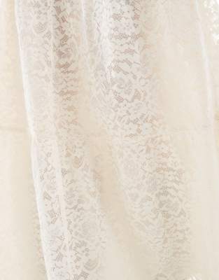 Stradivarius Boho Lace Midi Skirt In Neutral