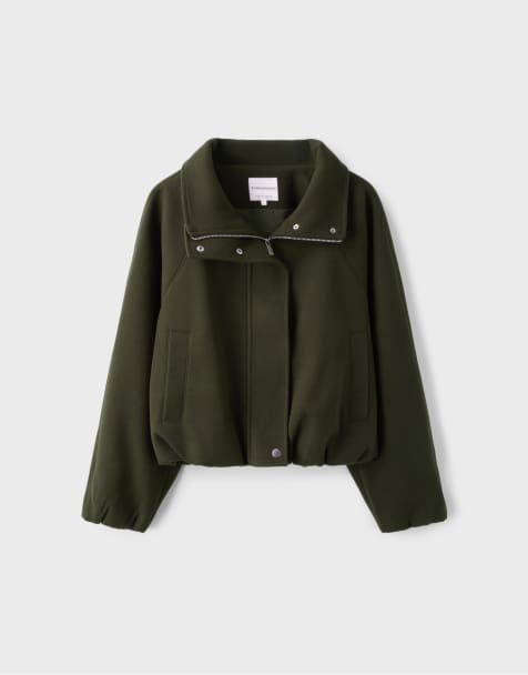 Stradivarius bomber doux au toucher en kaki - view 1