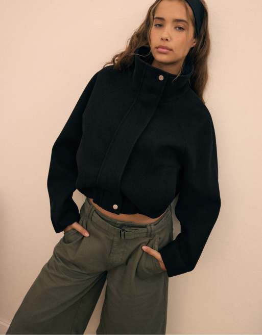 Stradivarius bomber doux au toucher noir, 2 de 7