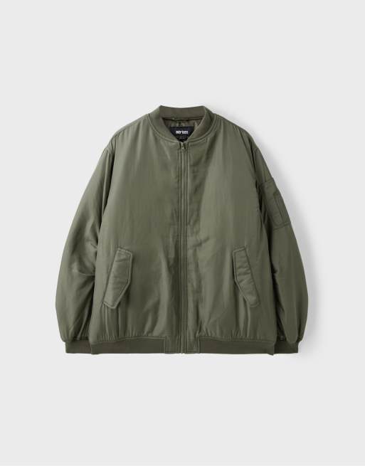 Stradivarius bomber oversize in khaki, 6 di 7