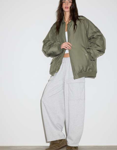 Stradivarius bomber oversize kaki - view 1
