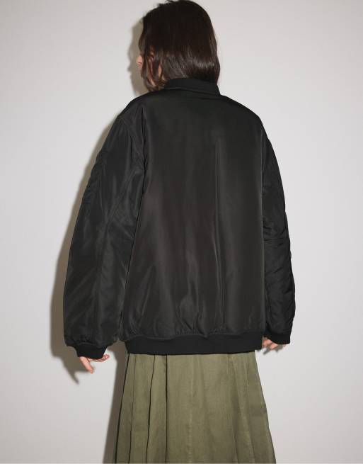 Stradivarius bomber oversize noir, 3 de 7