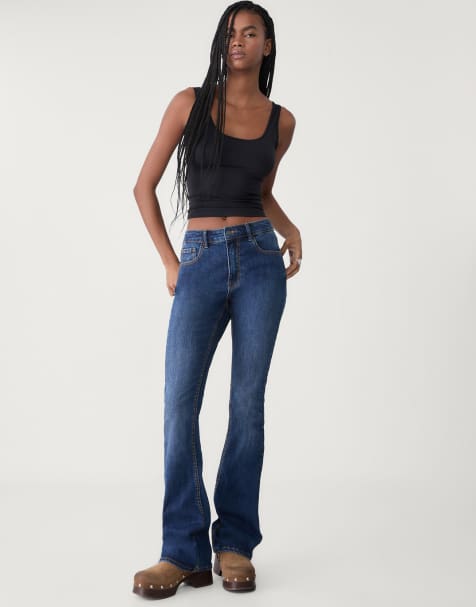 Stradivarius - Bootcut jeans in lichtblauw - view 1