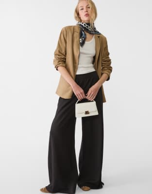 Stradivarius - Borsa a tracolla con doppio manico bianca - view 1