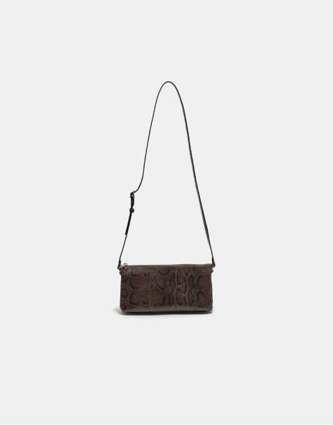Stradivarius borsa a tracolla retro marrone - view 1