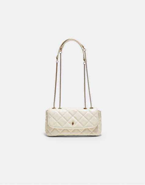 Stradivarius borsa crossbody trapuntata in ecru - view 1