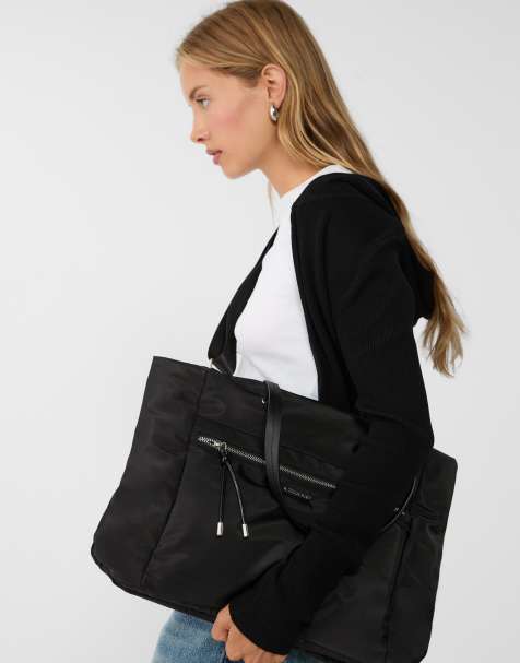 Stradivarius - Borsa shopping nera - view 1