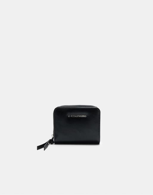 Stradivarius - Borsellino nero con zip