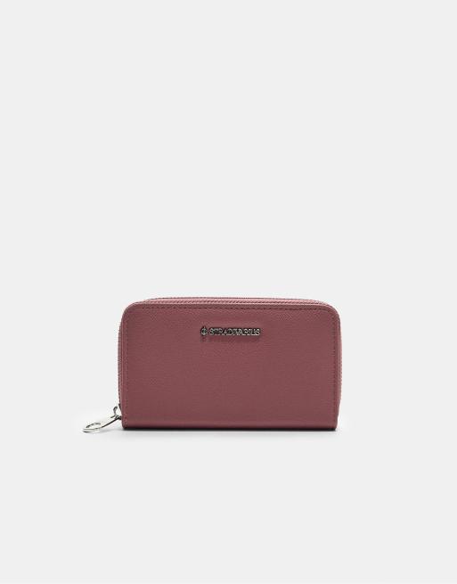 Stradivarius - Borsellino rettangolare color bordeaux con zip